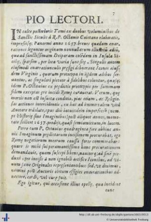 Pio Lectori.