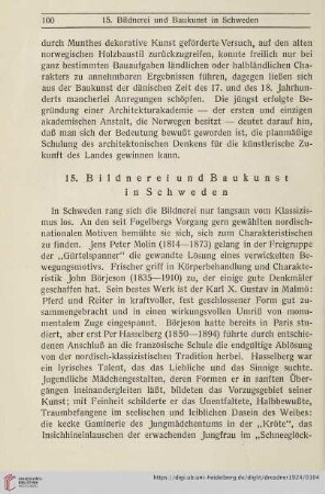 Bildnerei und Baukunst in Schweden