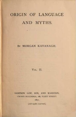 Origin of language and myths, 2