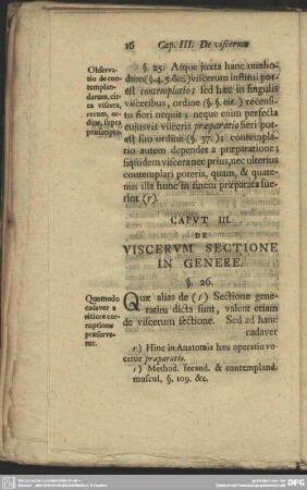 Caput III. De Viscerum Sectione In Genere