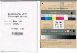 Entnazifizierung Peter Fischer , geb. 21.11.1887 (Bahnsekretaer)