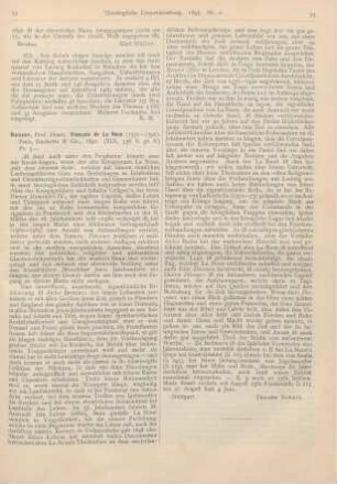 53-54 [Rezension] Hauser, Henri, François de La Noue (1531 - 1591)