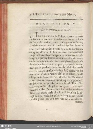 Chapitre XXIV. De la préparation du Cobalt