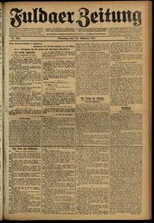 Ausgabe vom Dienstag, den 23. Oktober 1917.