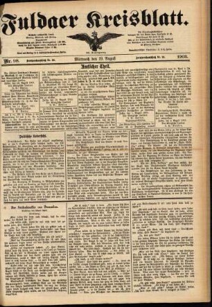 Ausgabe vom Mittwoch, den 19. August 1903.