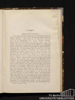 IV. Kapitel. Perspectivische Anomalien.