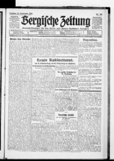 Bergische Zeitung. 1922-1935