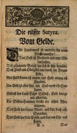 Die abentheuerliche Welt in einer Pickelheeringskappe, oder satyrische Gedichte .... 6. 1719