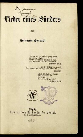 Lieder eines Sünders