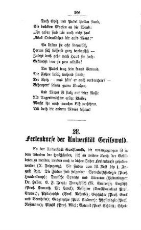 Ferienkurse der Universität Greifswald