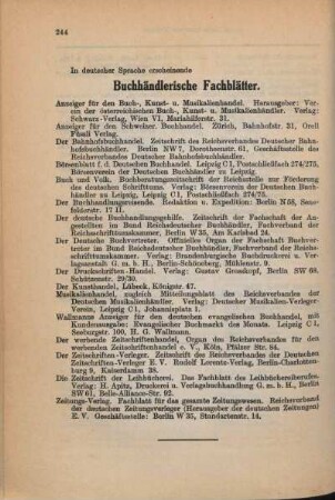 Buchhändlerische Fachblätter