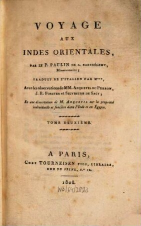 Voyage aux Indes orientales, 2