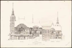 Deutsches Haus (Gesellschaftshaus), Brünn: Querschnitt 1:100