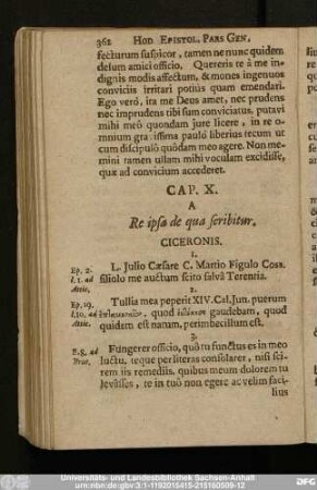 Cap. X. A Re ipsa de qua scribitur.