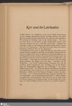 Kiri und ihr Leierkasten