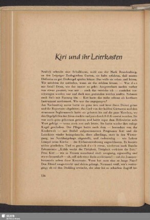 Kiri und ihr Leierkasten