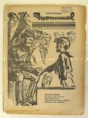 Kommunistische Kinderzeitung "Die Trommel" u.a. zum Jahrestag der Gründung der Roten Armee