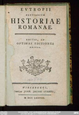 Evtropii Breviarivm Historiae Romanae