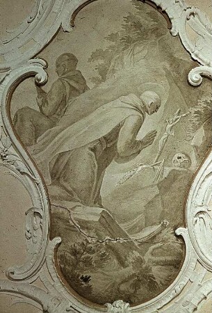 Nordwestecke: Der heilige Ulrich im Gebet