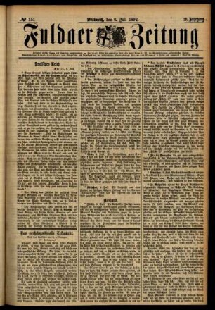 Ausgabe vom Mittwoch, den 06. Juli 1892.