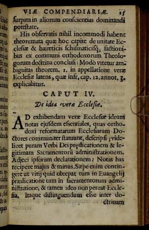 Caput IV. De idea verae Ecclesiae