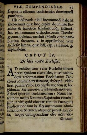Caput IV. De idea verae Ecclesiae