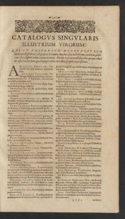 Catalogus Singularis Illustrium Virorum: