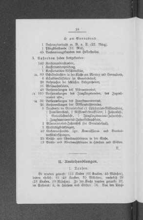 II. Amtshandlungen.