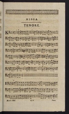 1-5, Missa. Tenore.