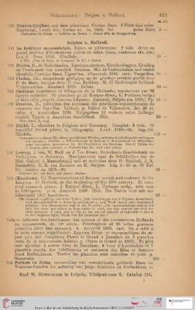 Belgien u. Holland (Nr. 741 - 754)