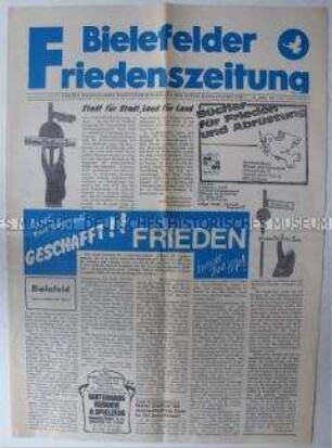 Sonderdruck aus der Friedensbewegung mit einem fiktiven Interview mit einem Befürworter der "Nachrüstung" - Sachkonvolut