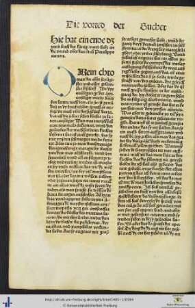 Die vorreden uber das buch Paralippomenon