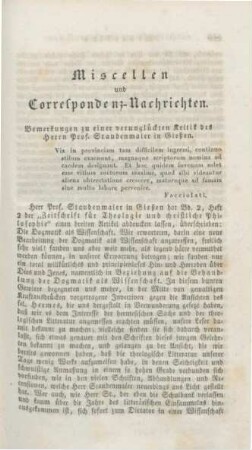 249-291 Miscellen und Correspondenz-Nachrichten