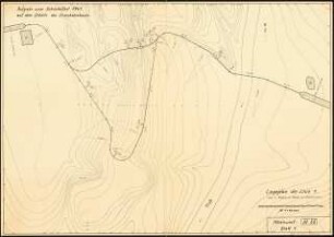 Behelfsmäßige Wiederherstellung einer kriegszerstörten Gebirgs-Eisenbahn Schinkelwettbewerb 1941: Lageplan (1. Variante) 1:10000