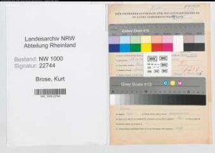 Entnazifizierung Kurt Brose, geb. 22.06.1911 (Bundesbahnarbeiter)