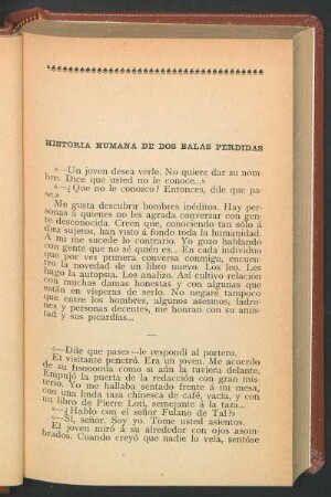 Historia humana de dos balas perdidas