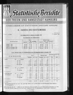 Der Fremdenverkehr in Hamburg im Dezember 1968 : Lfd. Nr. 11