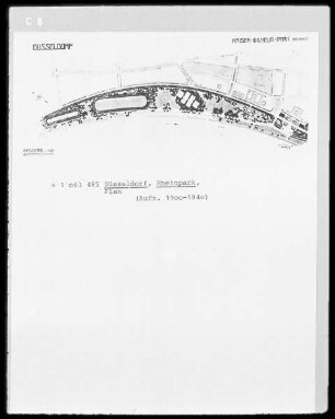Plan des Rheinparks in Düsseldorf