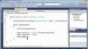 01A.1 erste Schritte mit C#, WPF, .NET. Animation eines springenden Balls