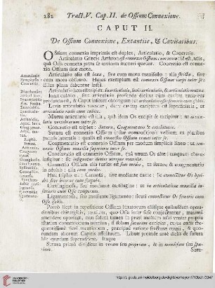 Caput II: De ossium Connexione, Extantiis, et Cavitatibus