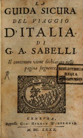 La guida sicura del viaggio d'Italia