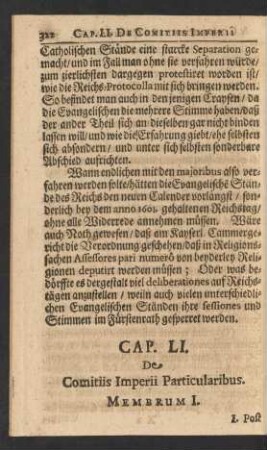 Cap. LI. De Comitiis Imperii Particularibus.