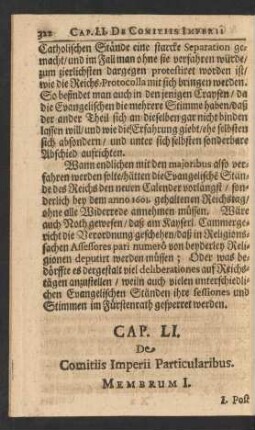 Cap. LI. De Comitiis Imperii Particularibus.