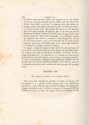 Chapitre LIII. Des langues secondaires de l'Archipel Indien