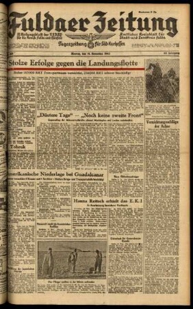 Ausgabe vom Montag, den 16. November 1942.