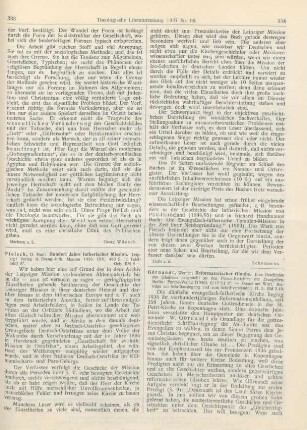 333-334 [Rezension] Fleisch, Paul, Hundert Jahre lutherischer Mission
