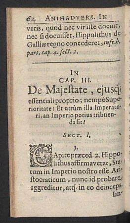 Cap. III. De Majestate