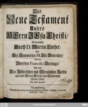 Das Neue Testament Unsers Herrn Jesu Christi