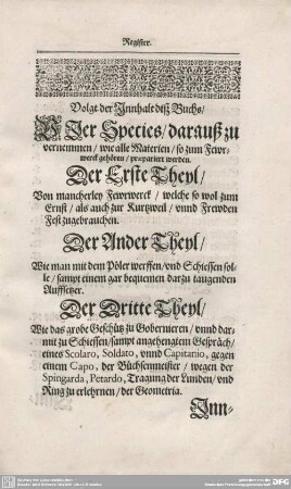 Volgt der Innhalt diß Buchs/