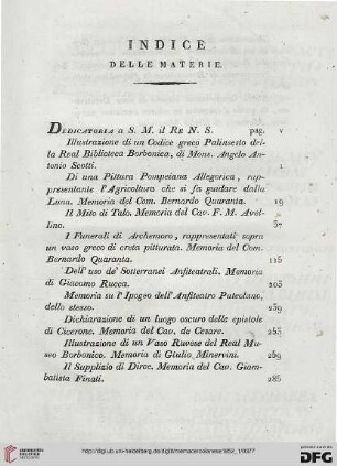Indice delle materie